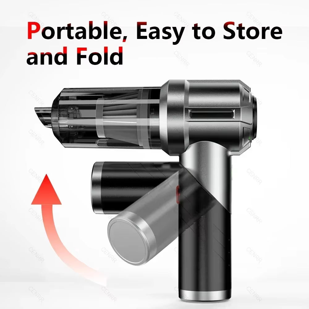 Mini Car Vacuum Cleaner 998000PA Strong Suction Portable Handheld Vacuum Cleaner Wireless Powerful Car Vacuum Cleaner