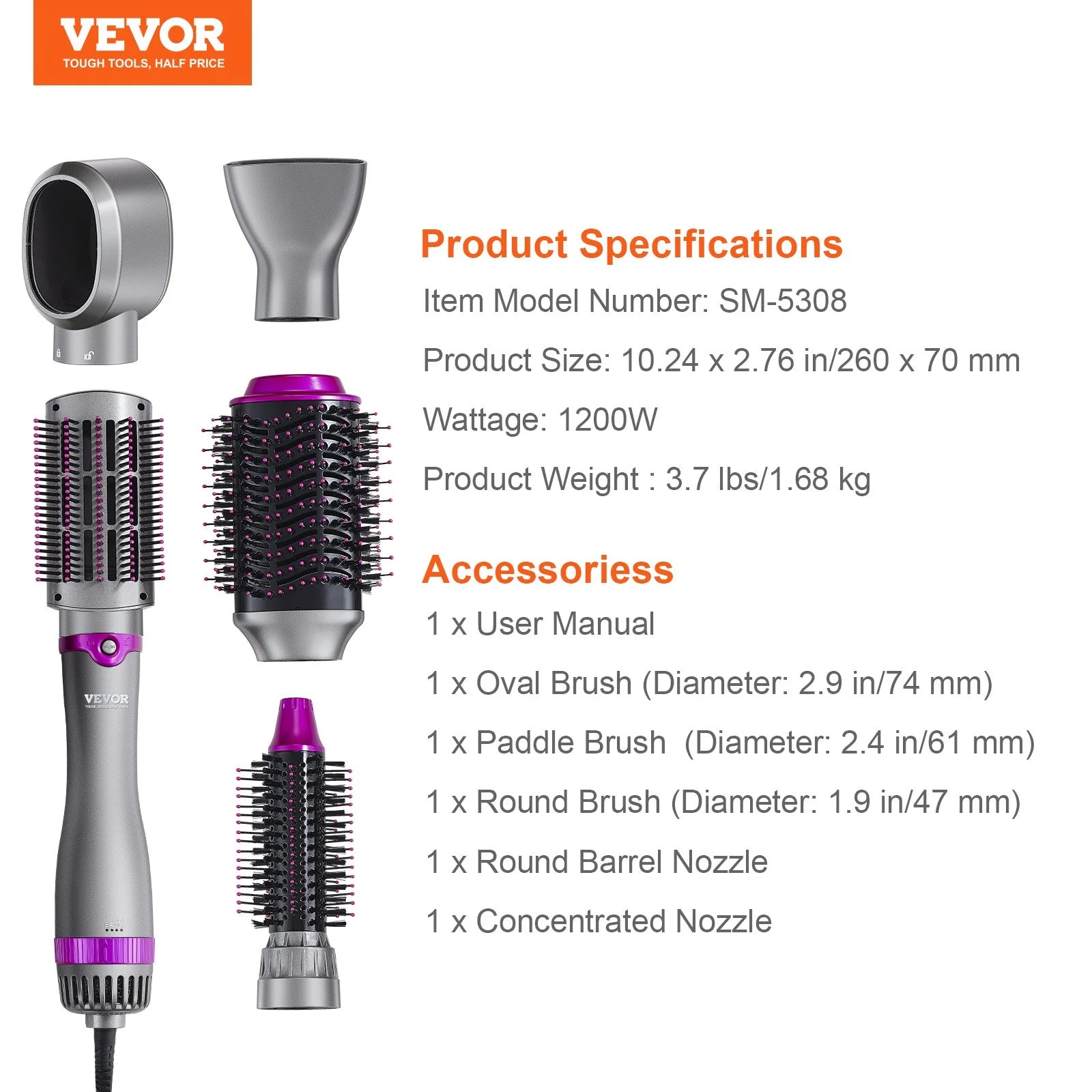 Premium 5-In-1 Hot Hair Styler for Curling