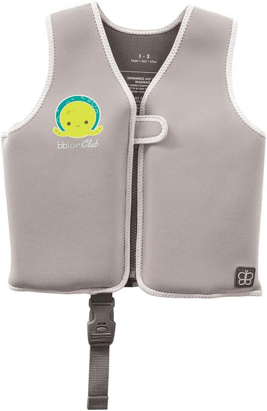 Näj Toddler Life Jacket - Neoprene Swim Vest for Boys and Girls, with Wetsuit Warmth, SPF Protection, and Removable Baby Swimming Float Pads