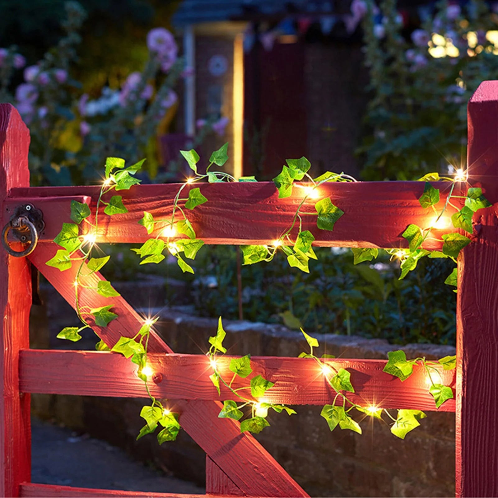 Ivy Vine Lights Indoor 78.74” Battery Powered LED Hanging Leaves