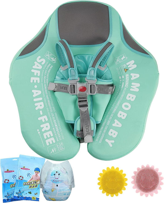 Baby Pool Float with Canopy,Non Inflatable Baby Swim Float,Upgrade Soft Skin-Friendly Material Infant Pool Float with UPF 50+ UV Sun Protection Canopy