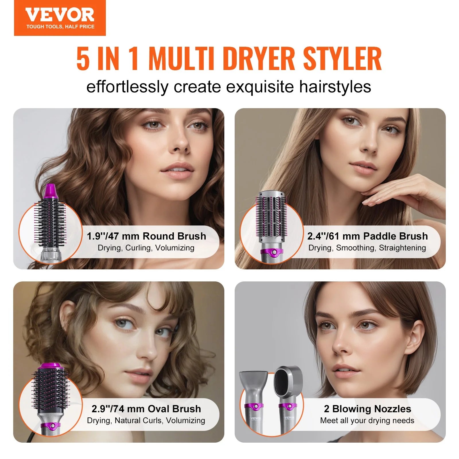 Premium 5-In-1 Hot Hair Styler for Curling