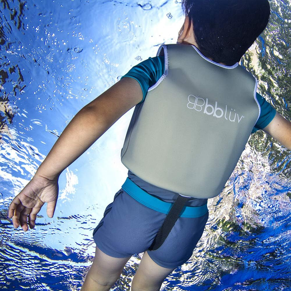 Näj Toddler Life Jacket - Neoprene Swim Vest for Boys and Girls, with Wetsuit Warmth, SPF Protection, and Removable Baby Swimming Float Pads