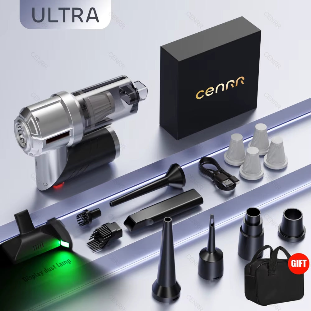 Mini Car Vacuum Cleaner 998000PA Strong Suction Portable Handheld Vacuum Cleaner Wireless Powerful Car Vacuum Cleaner