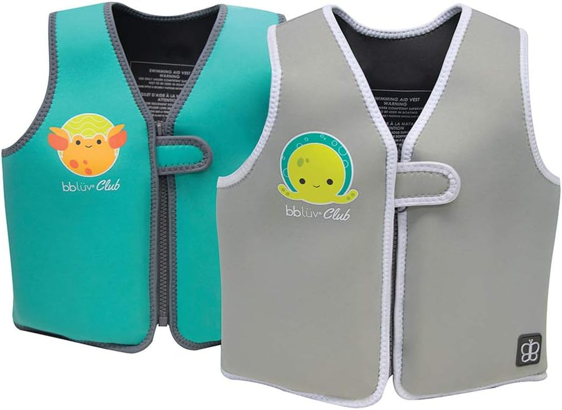 Näj Toddler Life Jacket - Neoprene Swim Vest for Boys and Girls, with Wetsuit Warmth, SPF Protection, and Removable Baby Swimming Float Pads