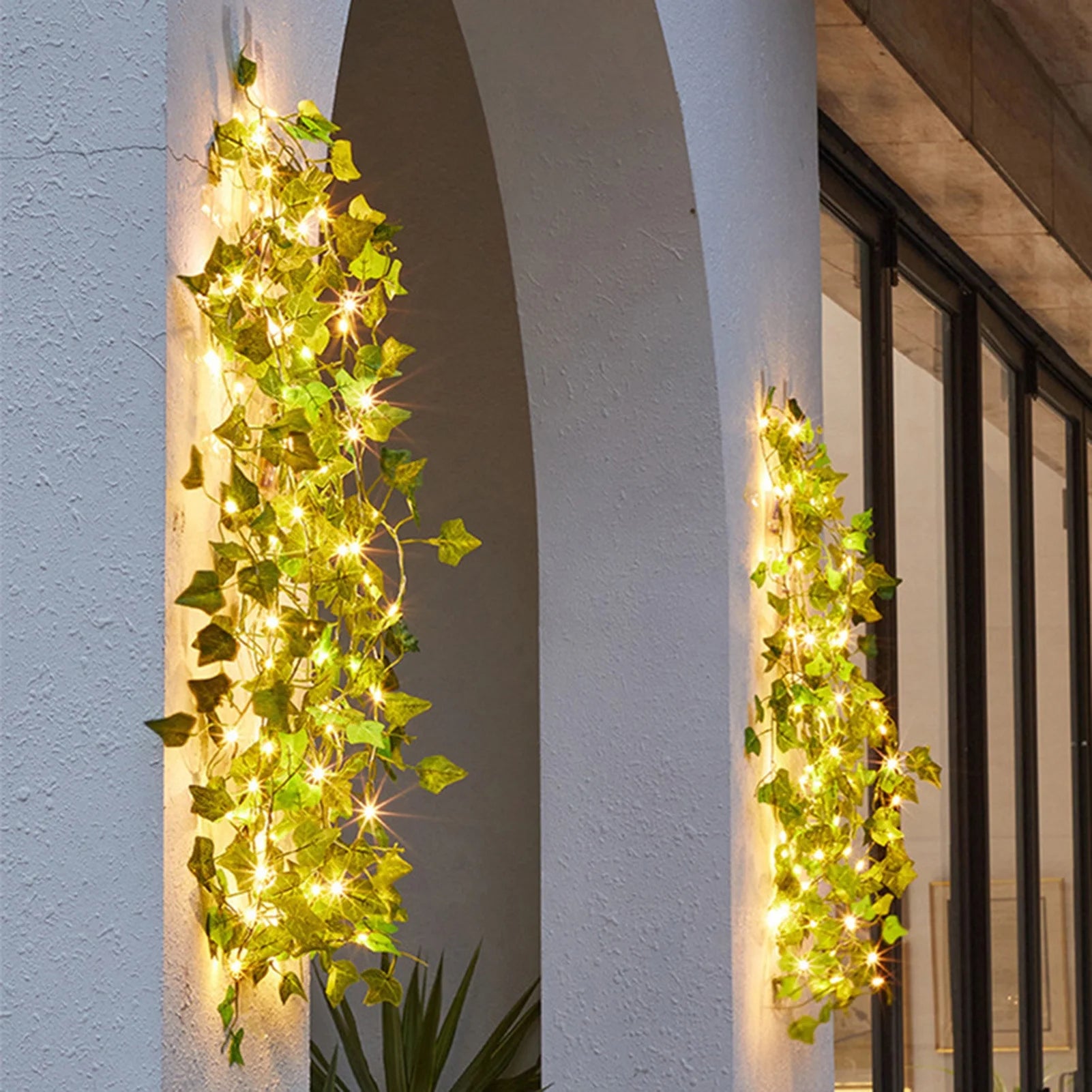 Ivy Vine Lights Indoor 78.74” Battery Powered LED Hanging Leaves