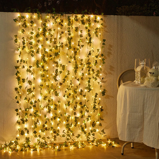 Ivy Vine Lights Indoor 78.74” Battery Powered LED Hanging Leaves