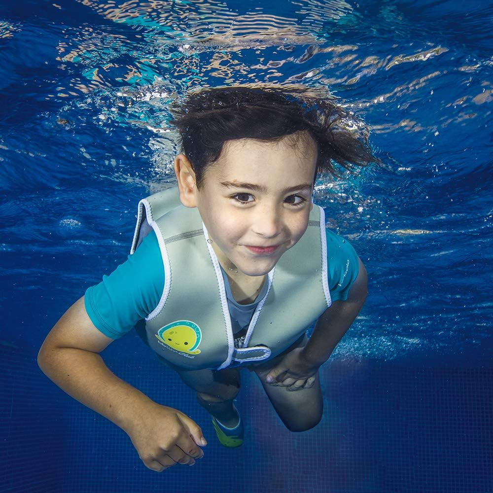 Näj Toddler Life Jacket - Neoprene Swim Vest for Boys and Girls, with Wetsuit Warmth, SPF Protection, and Removable Baby Swimming Float Pads