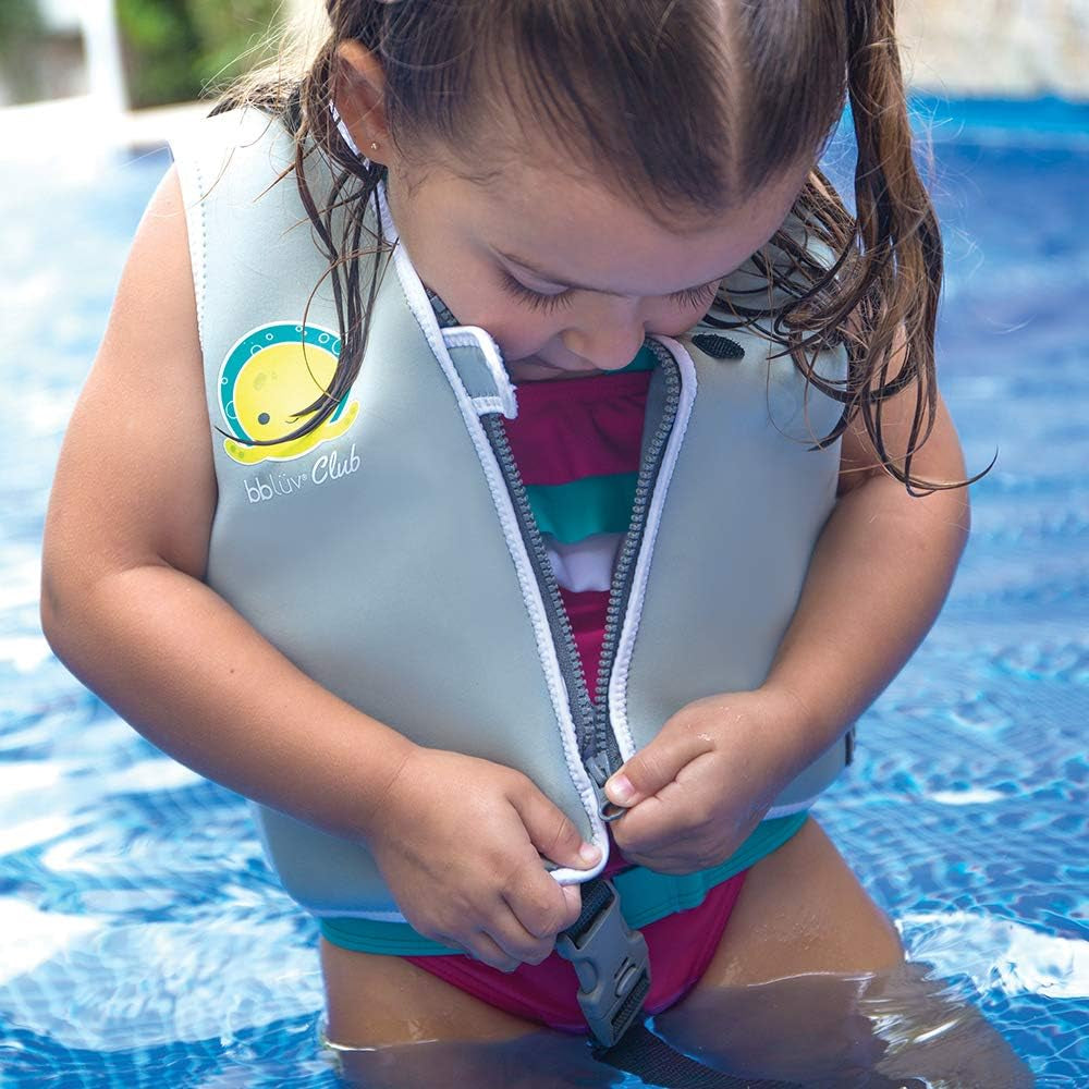 Näj Toddler Life Jacket - Neoprene Swim Vest for Boys and Girls, with Wetsuit Warmth, SPF Protection, and Removable Baby Swimming Float Pads